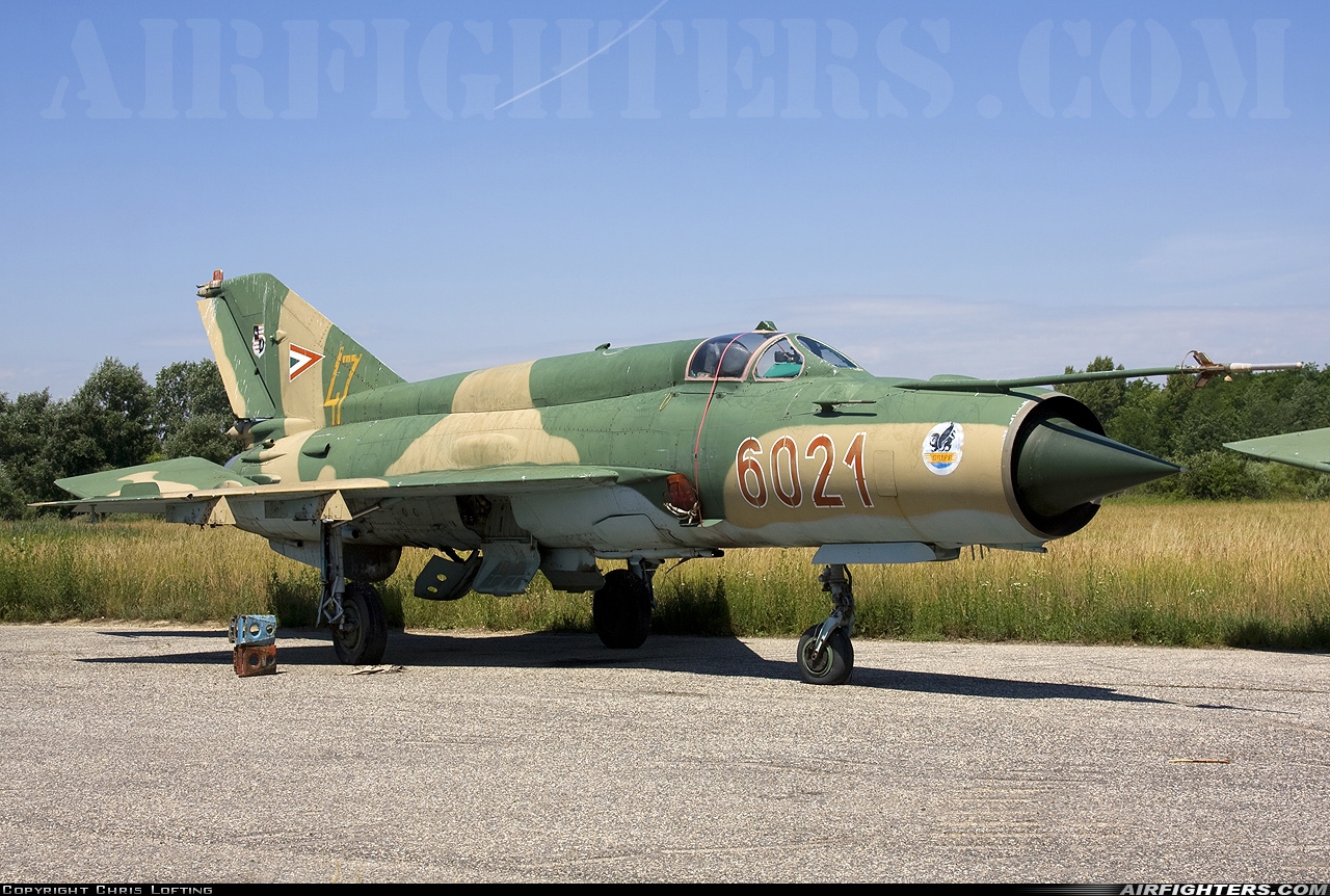 Hungary - Air Force Mikoyan-Gurevich MiG-21bis 6021 at Papa (LHPA), Hungary