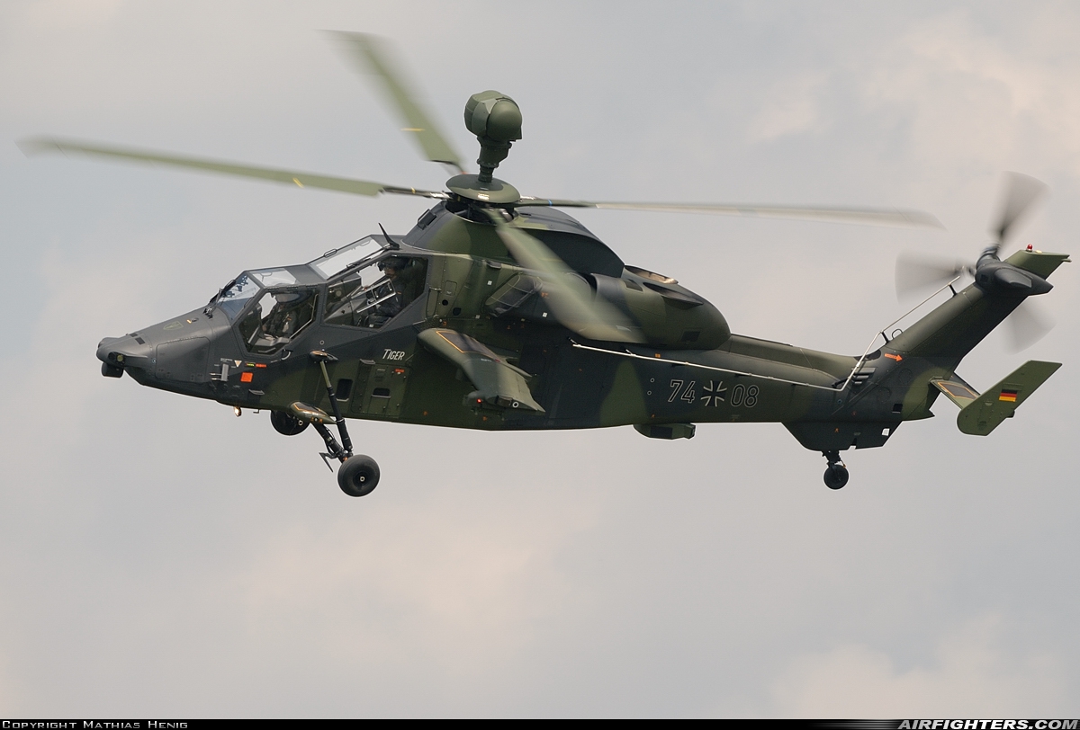 Germany - Army Eurocopter EC-665 Tiger UHT 74+08 at Roth (ETHR), Germany