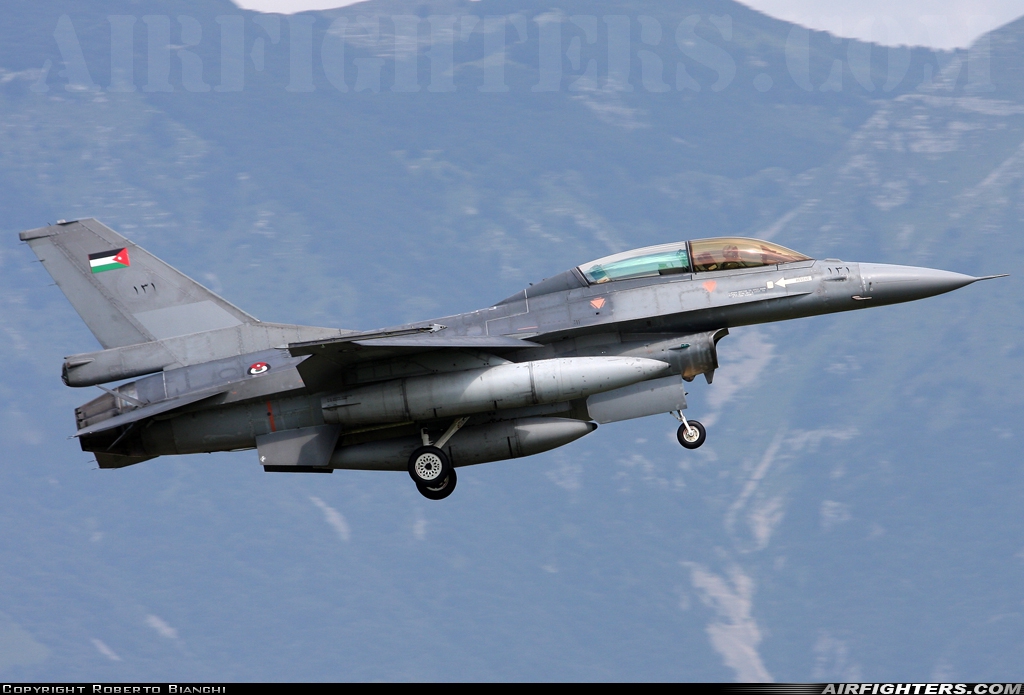 Jordan - Air Force General Dynamics F-16BM Fighting Falcon 131 at Aviano (- Pagliano e Gori) (AVB / LIPA), Italy