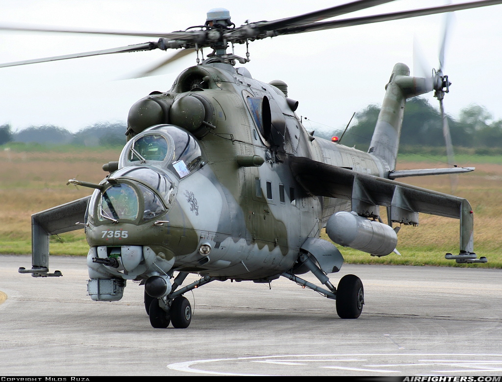 Czech Republic - Air Force Mil Mi-35 (Mi-24V) 7355 at Landivisiau (LDV / LFRJ), France