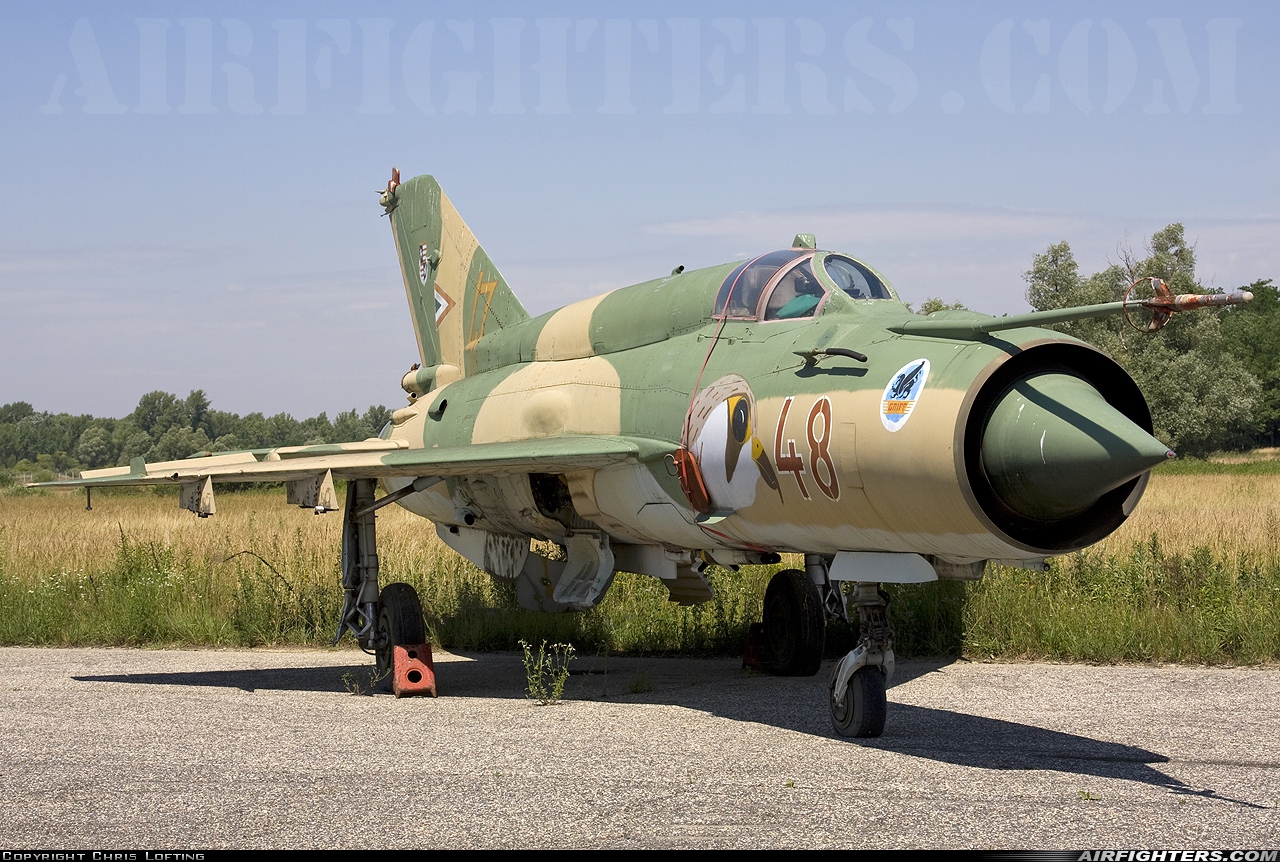 Hungary - Air Force Mikoyan-Gurevich MiG-21bis 48 at Papa (LHPA), Hungary