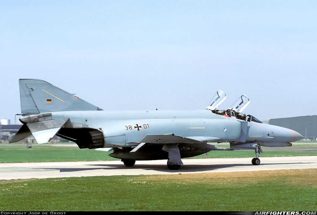 Germany - Air Force McDonnell Douglas F-4F Phantom II 38+01 at Waddington (WTN / EGXW), UK