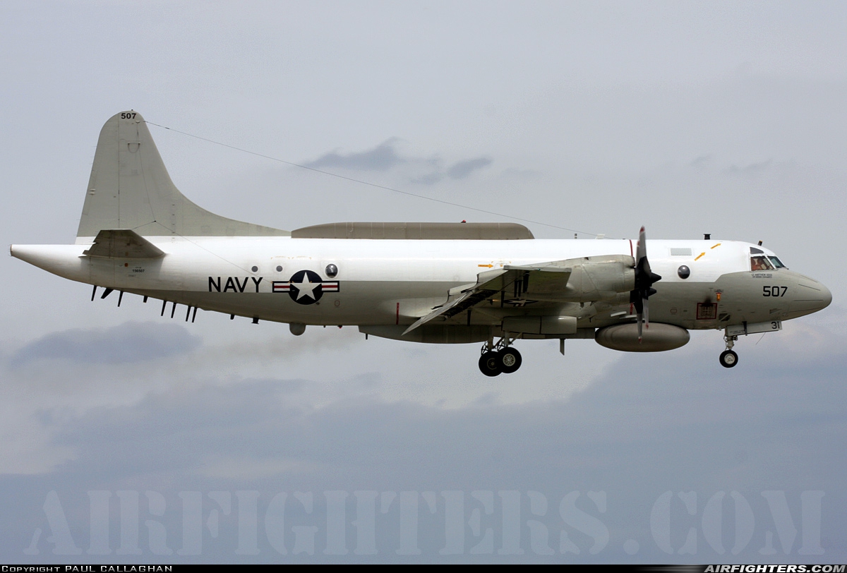 USA - Navy Lockheed EP-3E Aries II 156507 at Mildenhall (MHZ / GXH / EGUN), UK