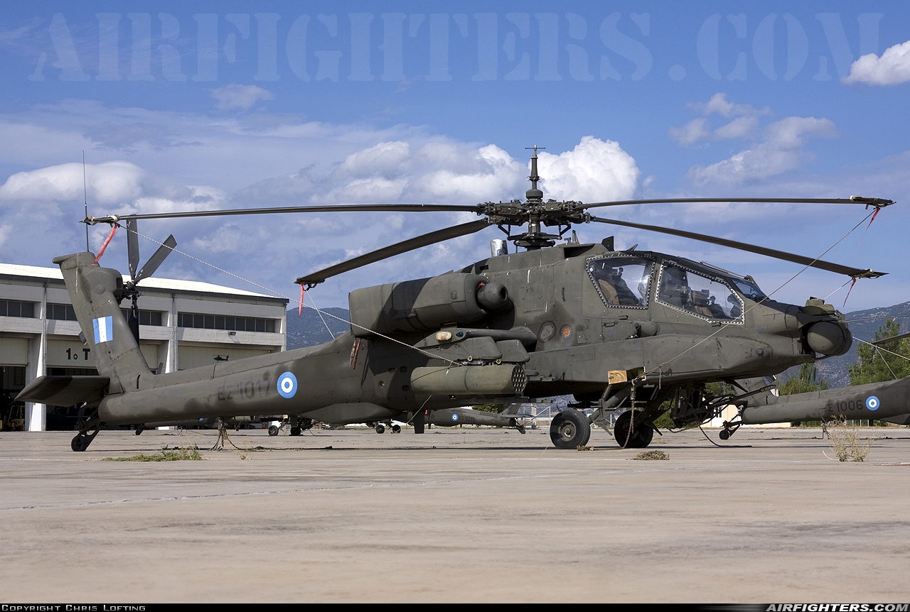 Greece - Army McDonnell Douglas AH-64A+ Apache ES1017 at Stefanovikion (LGSV), Greece