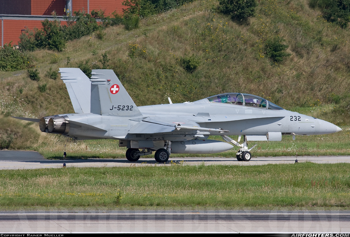 Switzerland - Air Force McDonnell Douglas F/A-18D Hornet J-5232 at Wittmundhafen (Wittmund) (ETNT), Germany