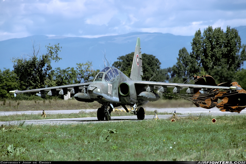 Bulgaria - Air Force Sukhoi Su-25UBK 017 at Graf Ignatievo (LBPG), Bulgaria