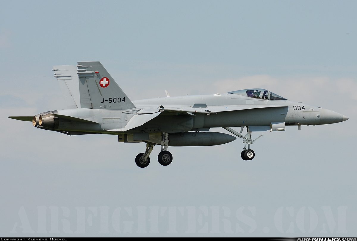 Switzerland - Air Force McDonnell Douglas F/A-18C Hornet J-5004 at Wittmundhafen (Wittmund) (ETNT), Germany