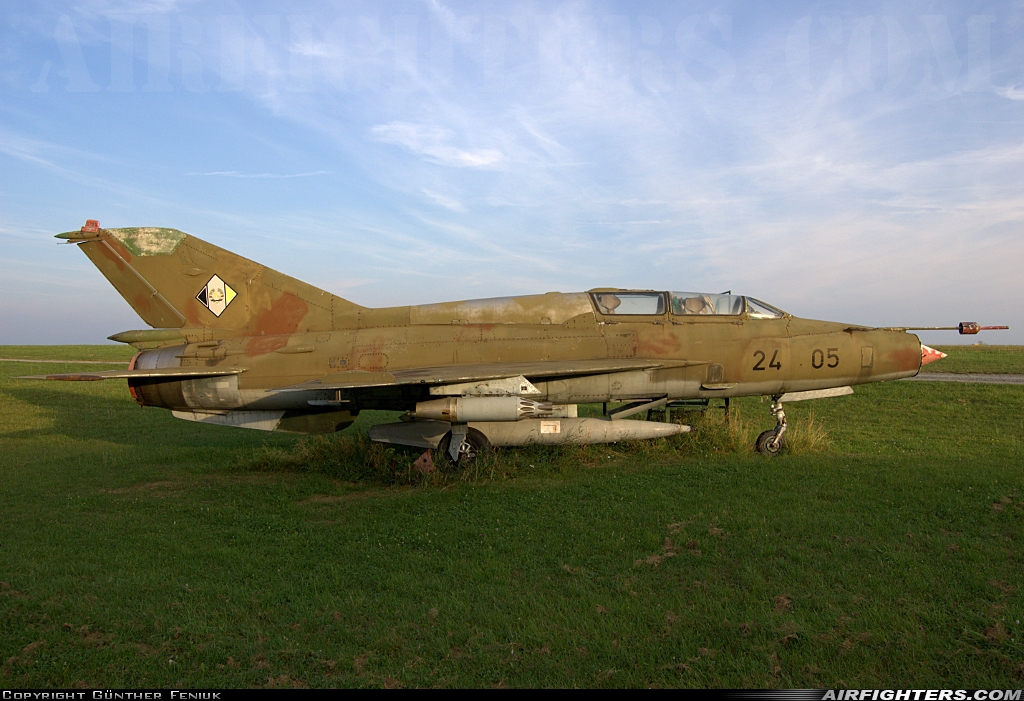 Germany - Air Force Mikoyan-Gurevich MiG-21US 24+05 at Bayreuth (- Bindlacher Berg) (BYU / EDQD), Germany