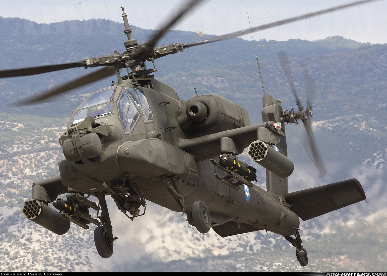 Greece - Army McDonnell Douglas AH-64A+ Apache ES1014 at Stefanovikion (LGSV), Greece