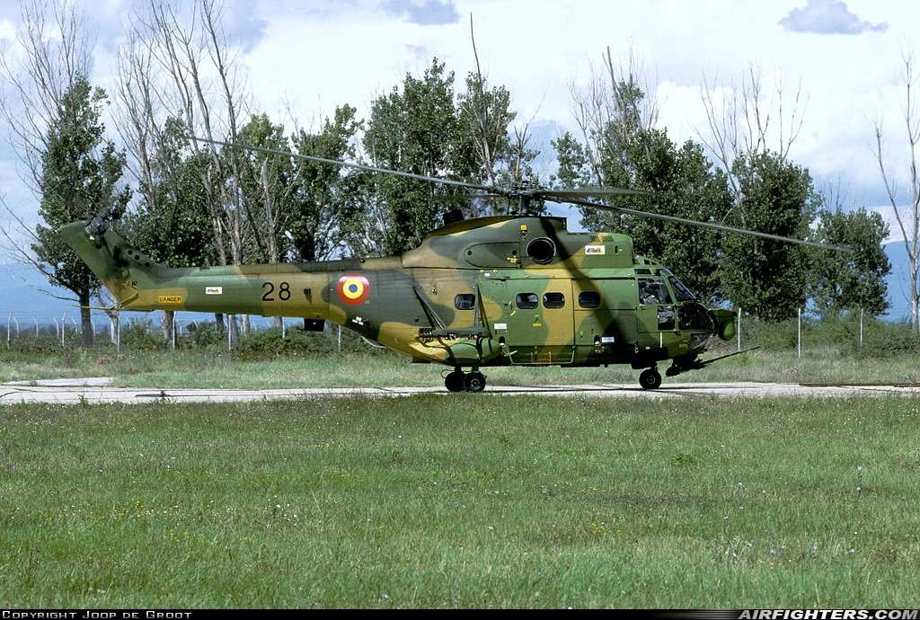 Romania - Air Force IAR-330L SOCAT 28 at Graf Ignatievo (LBPG), Bulgaria