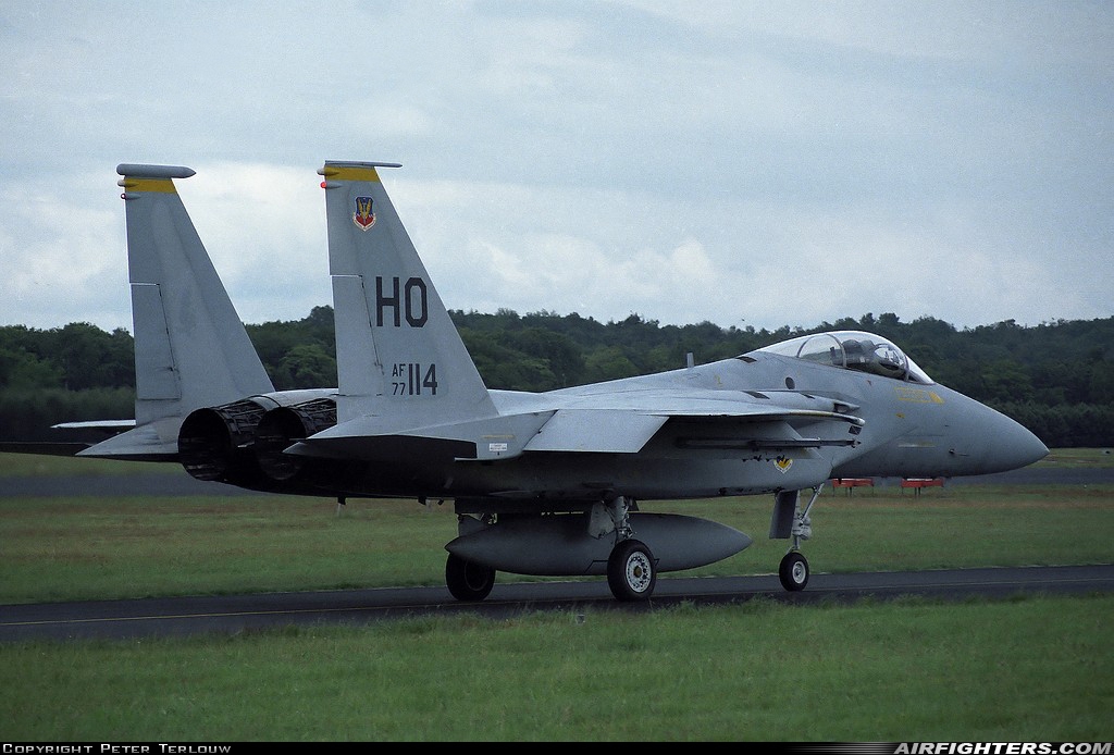 USA - Air Force McDonnell Douglas F-15A Eagle 77-0114 at Utrecht - Soesterberg (UTC / EHSB), Netherlands