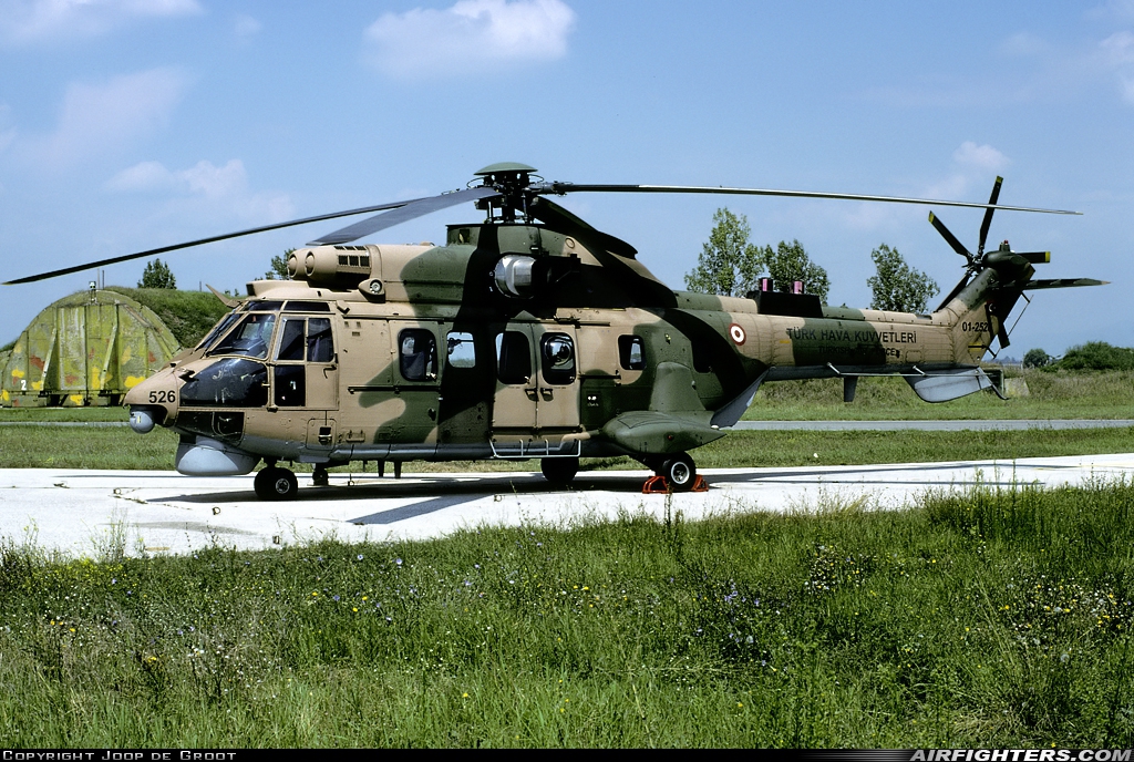 Türkiye - Air Force Aerospatiale AS-532AL Cougar 01-2526 at Graf Ignatievo (LBPG), Bulgaria