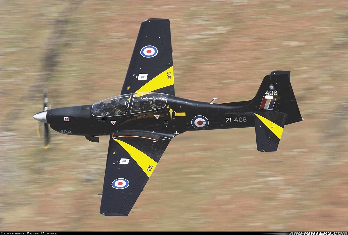 UK - Air Force Short Tucano T1 ZF406 at Off-Airport - Machynlleth Loop Area, UK