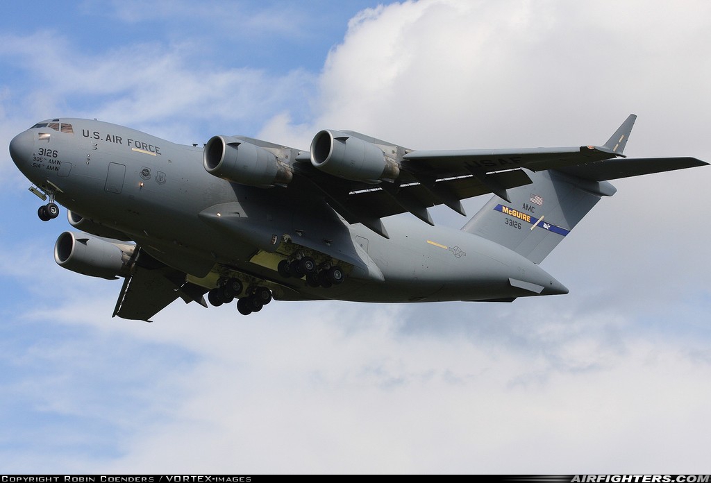 USA - Air Force Boeing C-17A Globemaster III 03-3126 at Eindhoven (- Welschap) (EIN / EHEH), Netherlands
