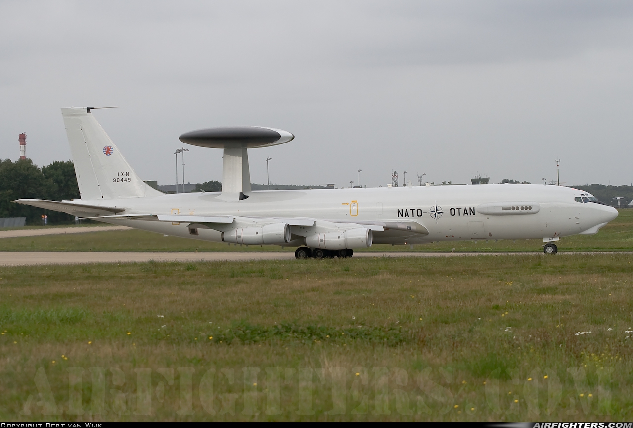 Luxembourg - NATO Boeing E-3A Sentry (707-300) LX-N90449 at Geilenkirchen (GKE / ETNG), Germany