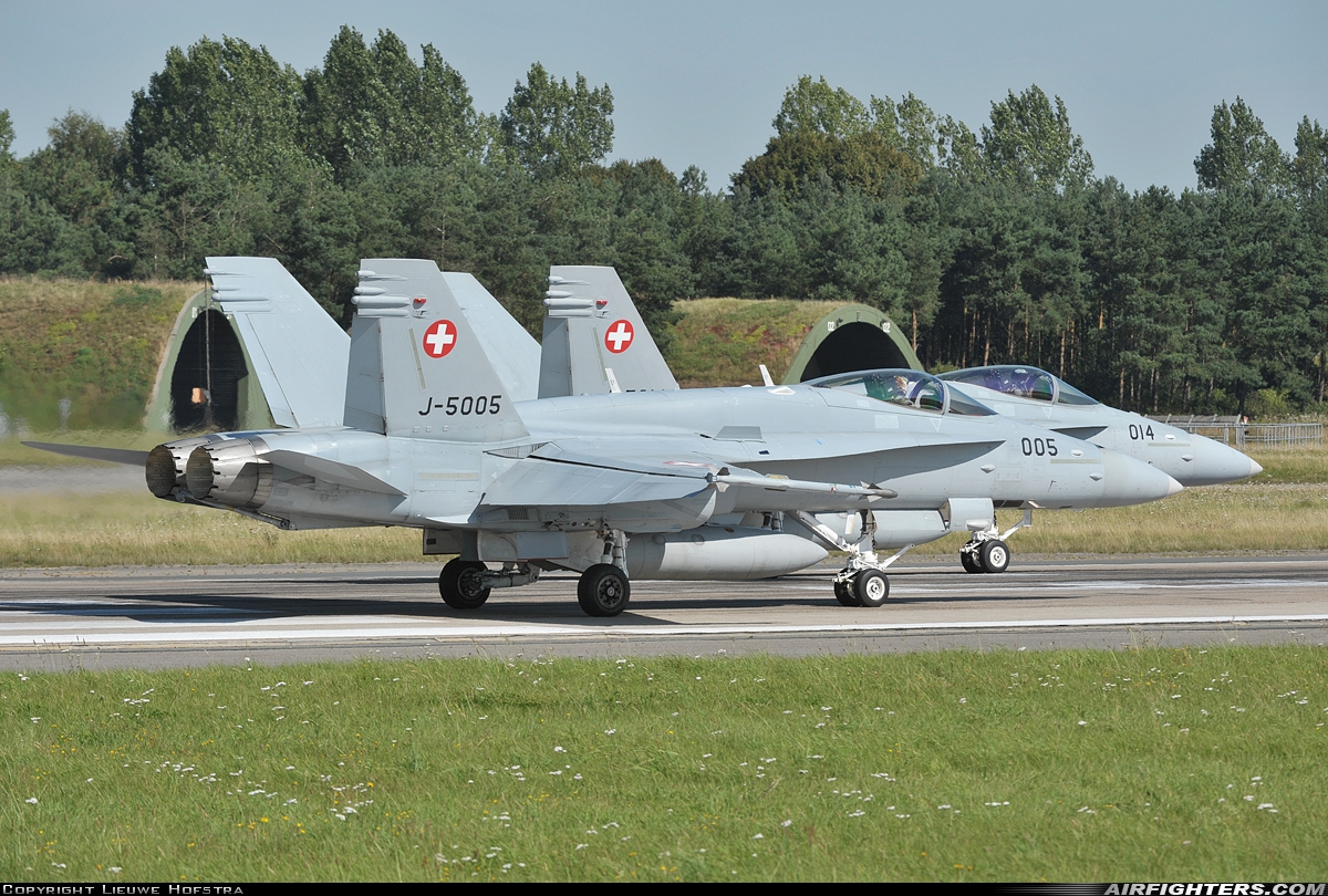 Switzerland - Air Force McDonnell Douglas F/A-18C Hornet J-5005 at Wittmundhafen (Wittmund) (ETNT), Germany