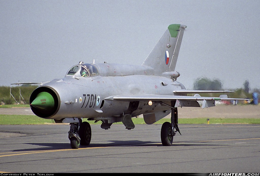 Czech Republic - Air Force Mikoyan-Gurevich MiG-21MF 7701 at Cambrai - Epinoy (LFQI), France