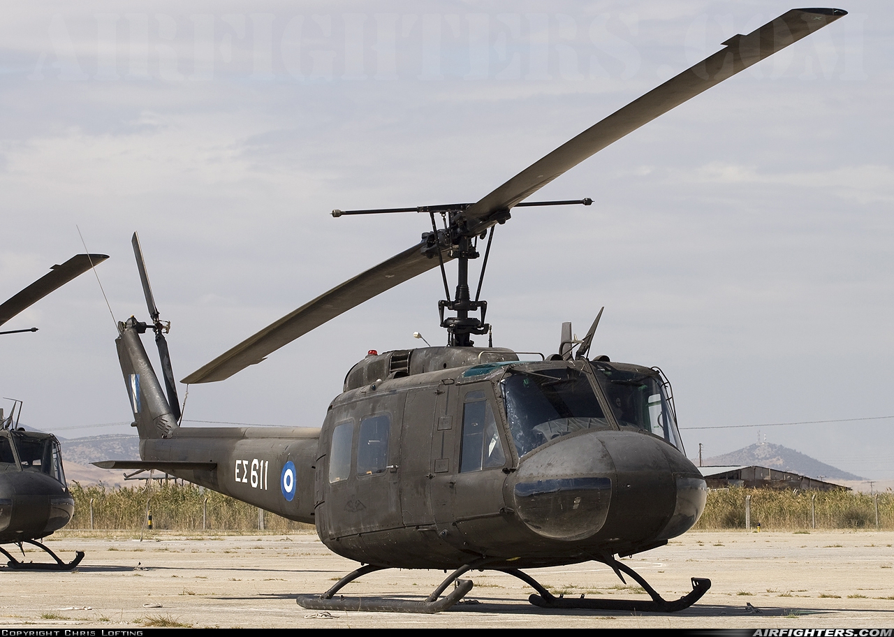 Greece - Army Bell UH-1H Iroquois (205) ES611 at Stefanovikion (LGSV), Greece