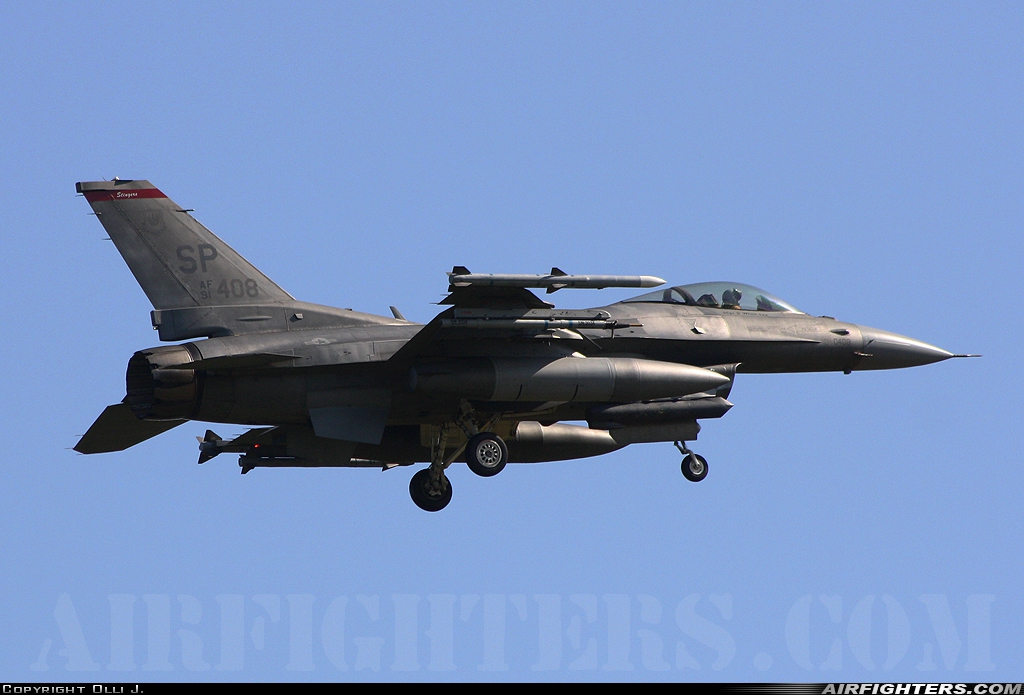 USA - Air Force General Dynamics F-16C Fighting Falcon 91-0408 at Spangdahlem (SPM / ETAD), Germany