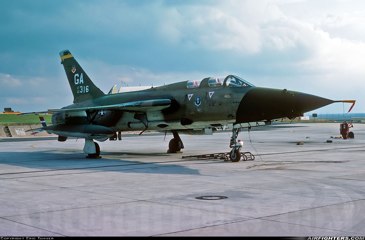 USA - Air Force Republic F-105G Thunderchief 63-8316 at Spangdahlem (SPM / ETAD), Germany