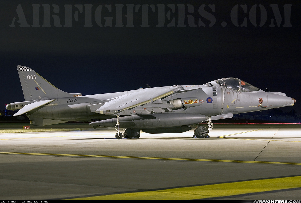 UK - Air Force British Aerospace Harrier GR.9A ZD327 at Fairford (FFD / EGVA), UK