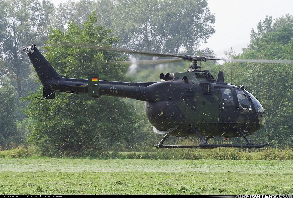 Germany - Army MBB Bo-105P1 87+76 at Off-Airport - Eindhoven, Netherlands