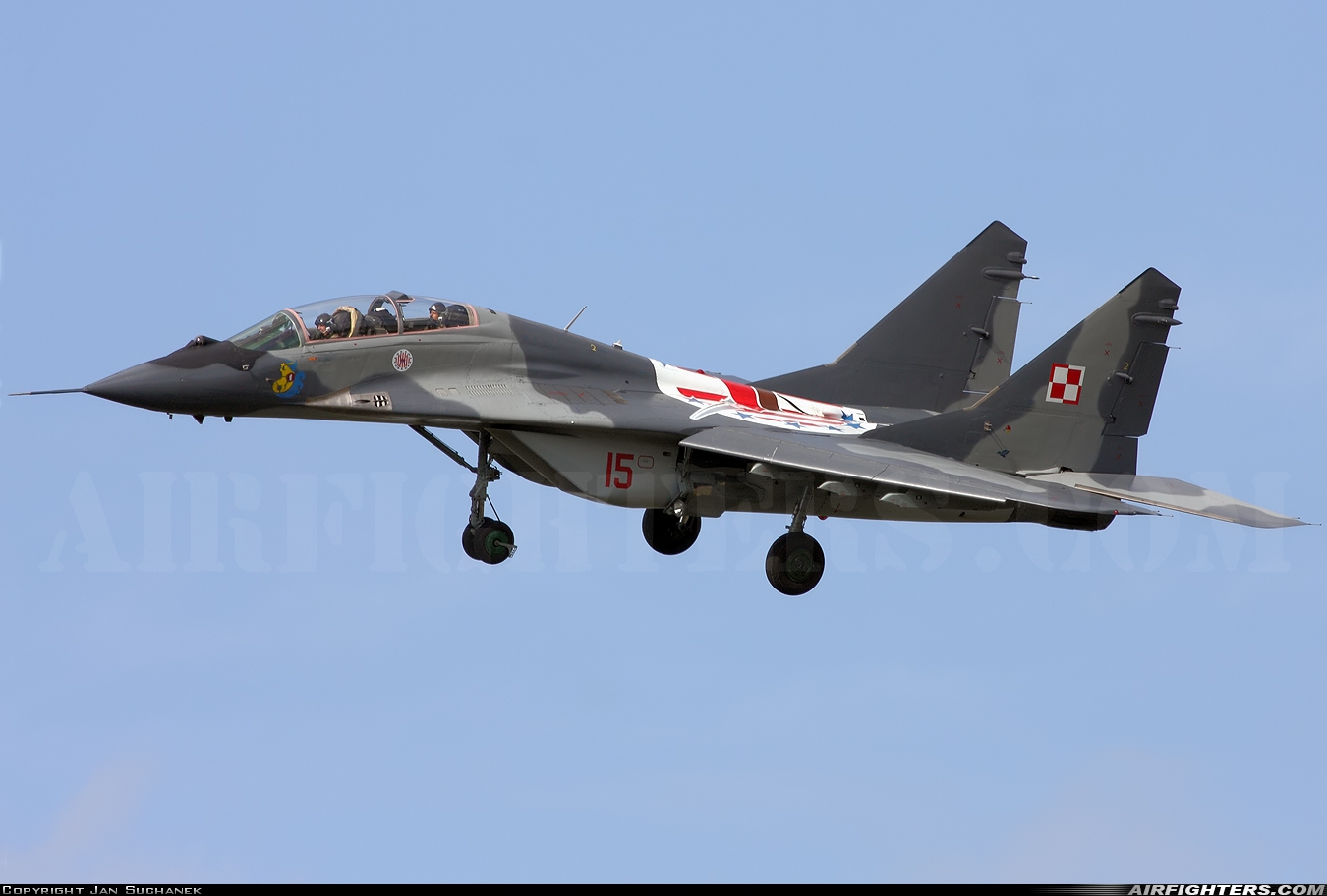 Poland - Air Force Mikoyan-Gurevich MiG-29UB (9.51) 15 at Radom - Sadkow (EPRA), Poland