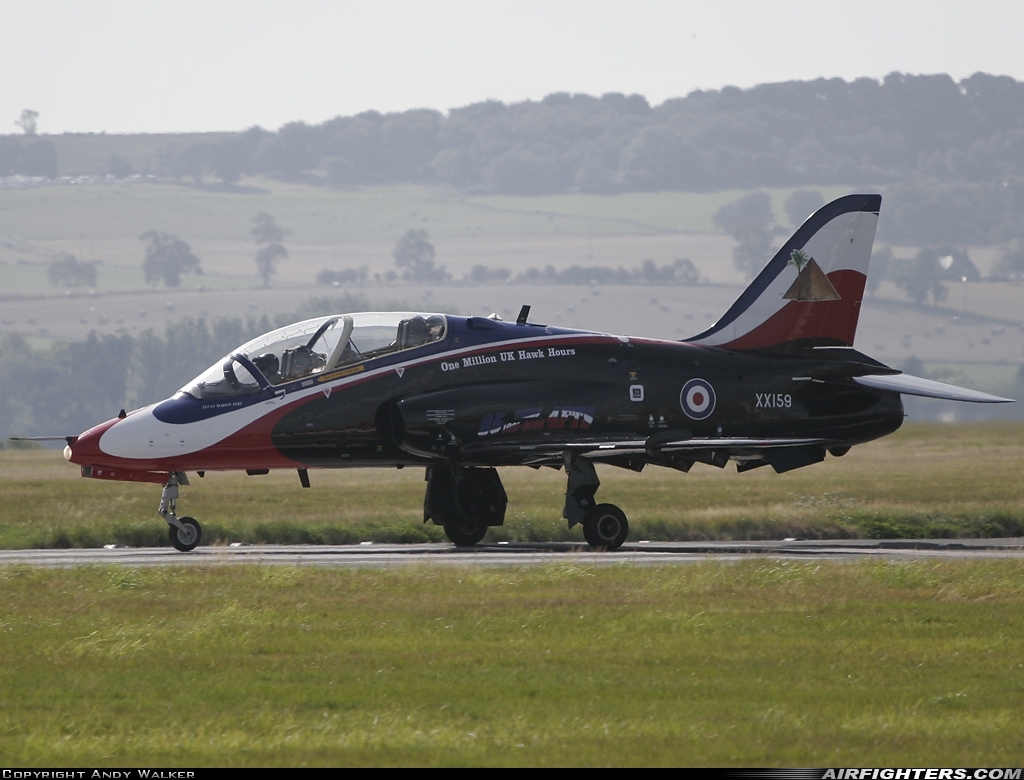 UK - Air Force British Aerospace Hawk T.1A XX159 at Leuchars (St. Andrews) (ADX / EGQL), UK