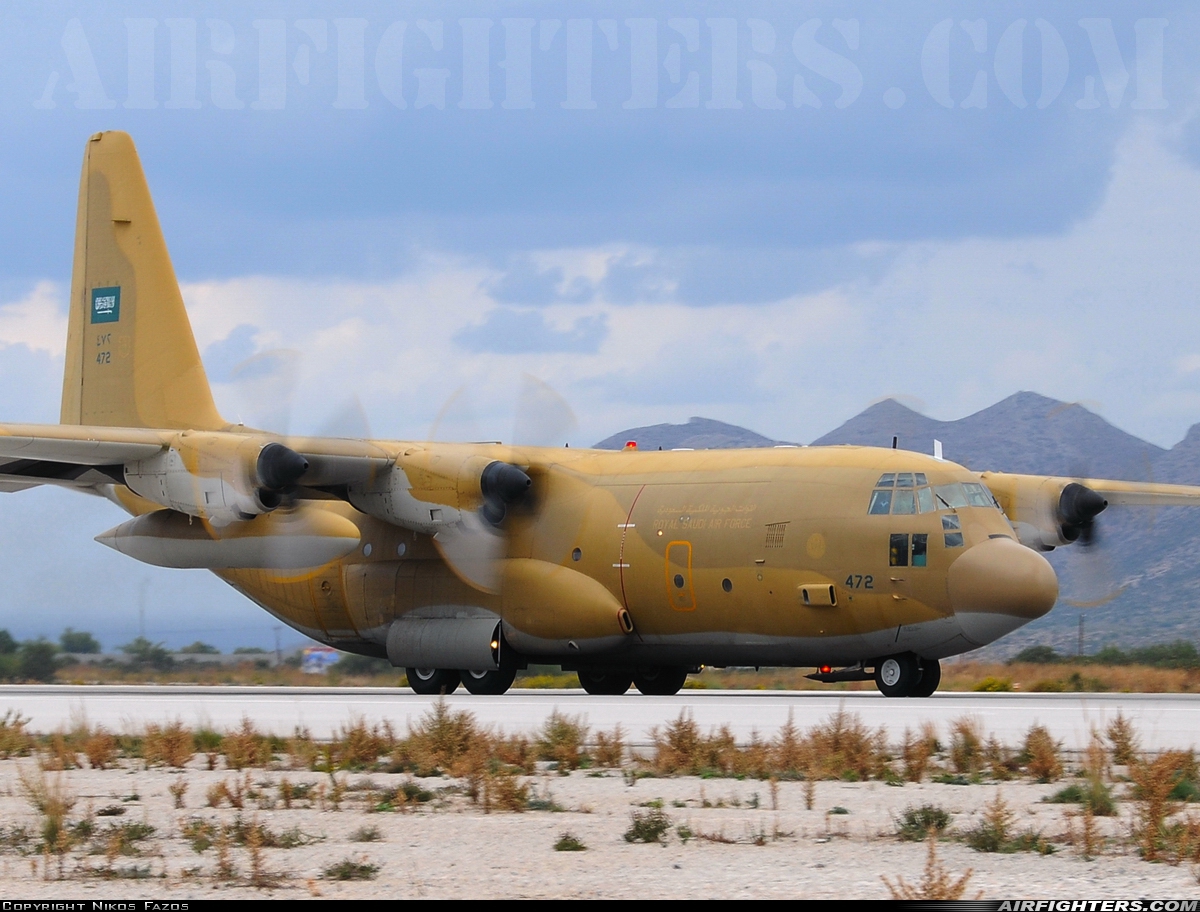 Saudi Arabia - Air Force Lockheed C-130H Hercules (L-382) 472 at Chania - Souda (CHQ / LGSA), Greece