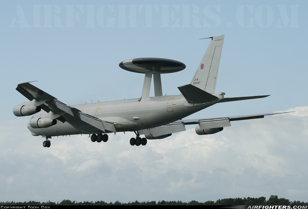 Luxembourg - NATO Boeing E-3A Sentry (707-300) LX-N90447 at Geilenkirchen (GKE / ETNG), Germany