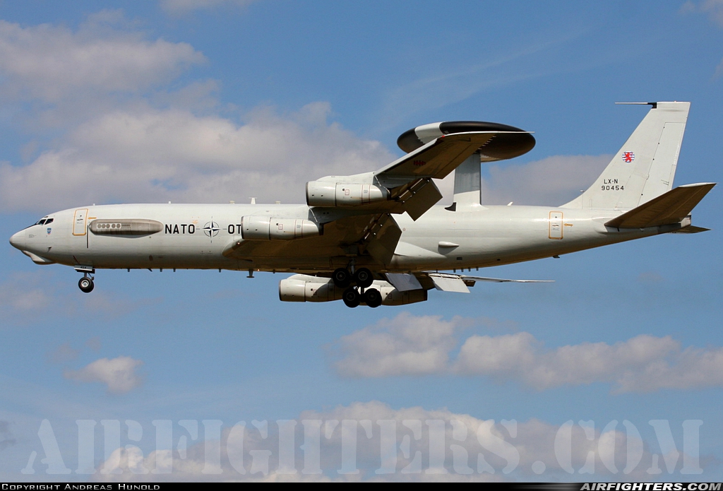 Luxembourg - NATO Boeing E-3A Sentry (707-300) LX-N90454 at Geilenkirchen (GKE / ETNG), Germany