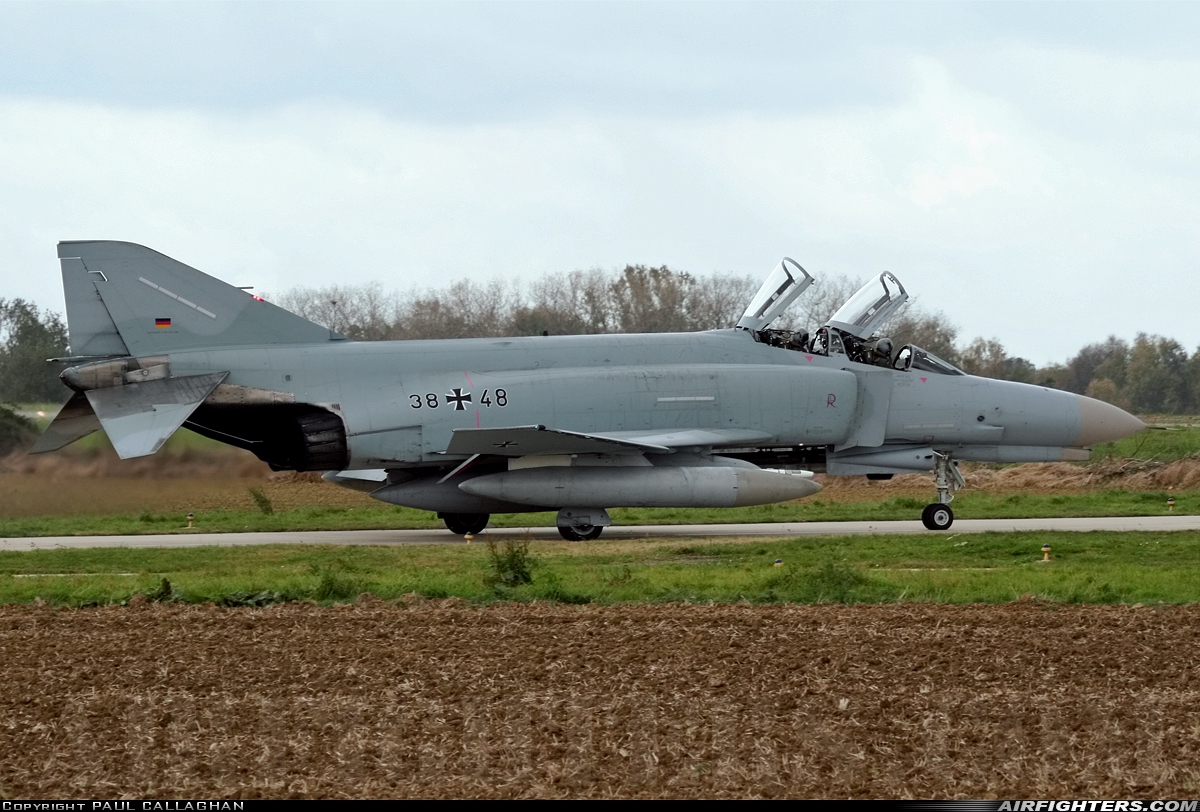 Germany - Air Force McDonnell Douglas F-4F Phantom II 38+48 at Florennes (EBFS), Belgium