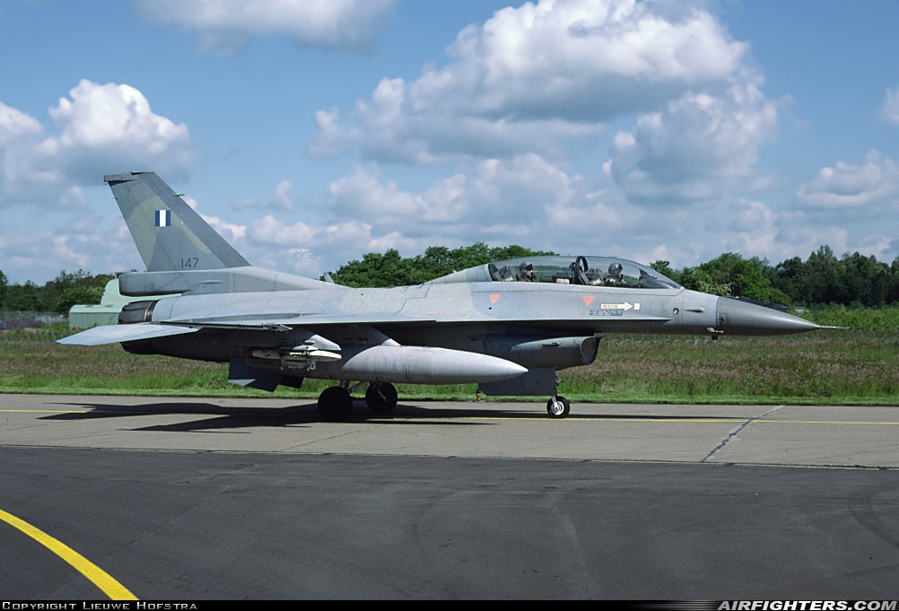 Greece - Air Force General Dynamics F-16D Fighting Falcon 147 at Enschede - Twenthe (ENS / EHTW), Netherlands