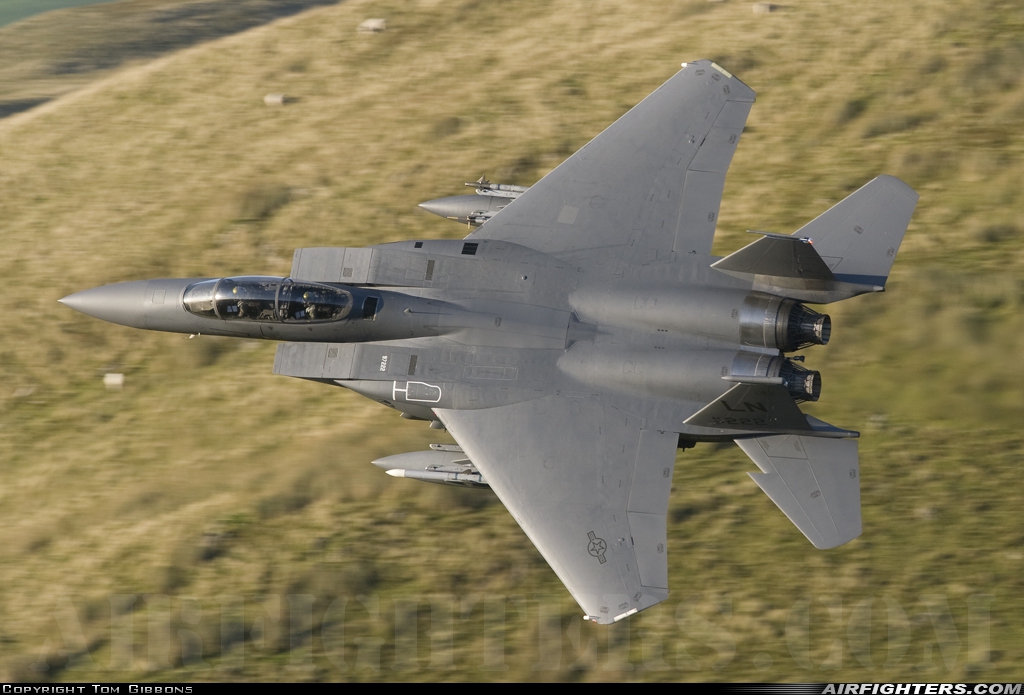 USA - Air Force McDonnell Douglas F-15E Strike Eagle 97-0222 at Off-Airport - Machynlleth Loop Area, UK