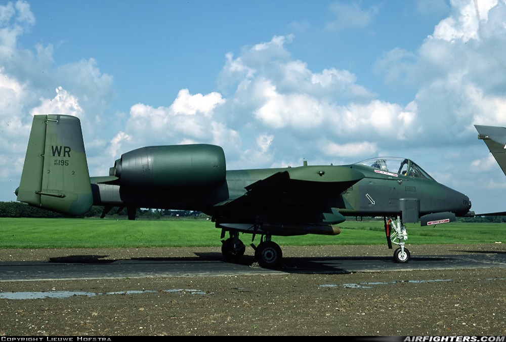 USA - Air Force Fairchild A-10A Thunderbolt II 80-0195 at Leeuwarden (LWR / EHLW), Netherlands
