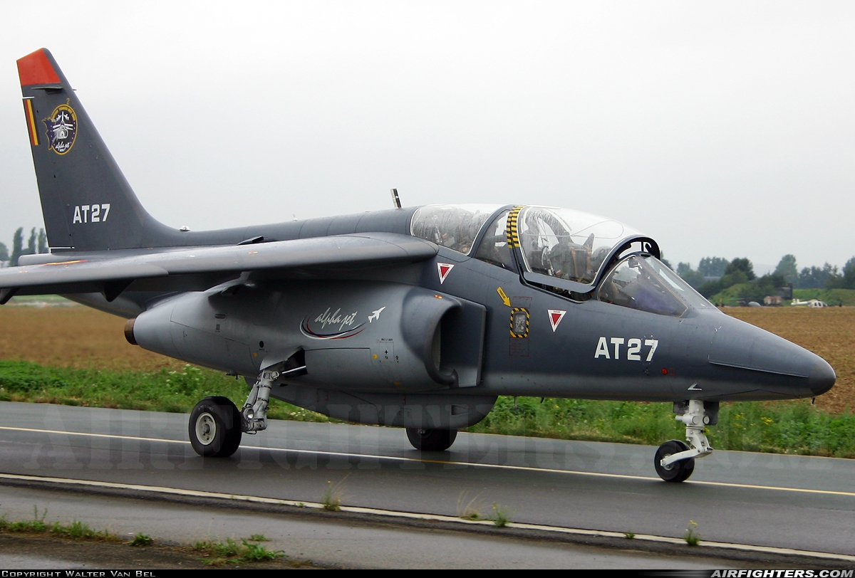 Belgium - Air Force Dassault/Dornier Alpha Jet 1B+ AT27 at Beauvechain (EBBE), Belgium