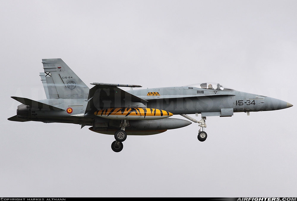 Spain - Air Force McDonnell Douglas C-15 Hornet (EF-18A) C.15-64 at Kleine Brogel (EBBL), Belgium