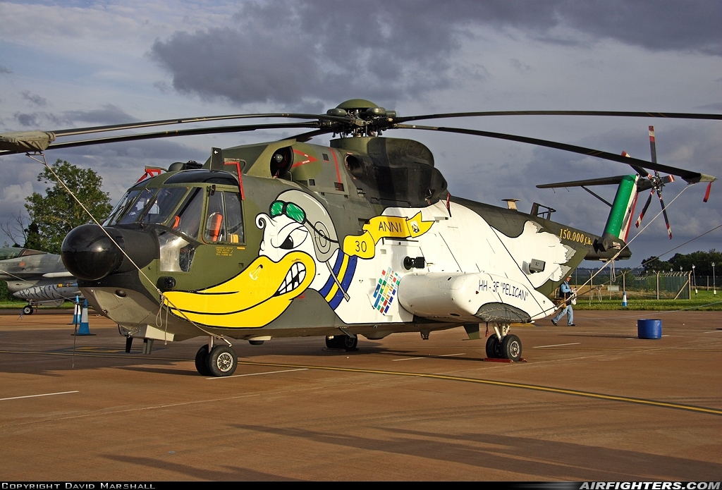 Italy - Air Force Agusta-Sikorsky HH-3F (AS-61R) MM80975 at Fairford (FFD / EGVA), UK