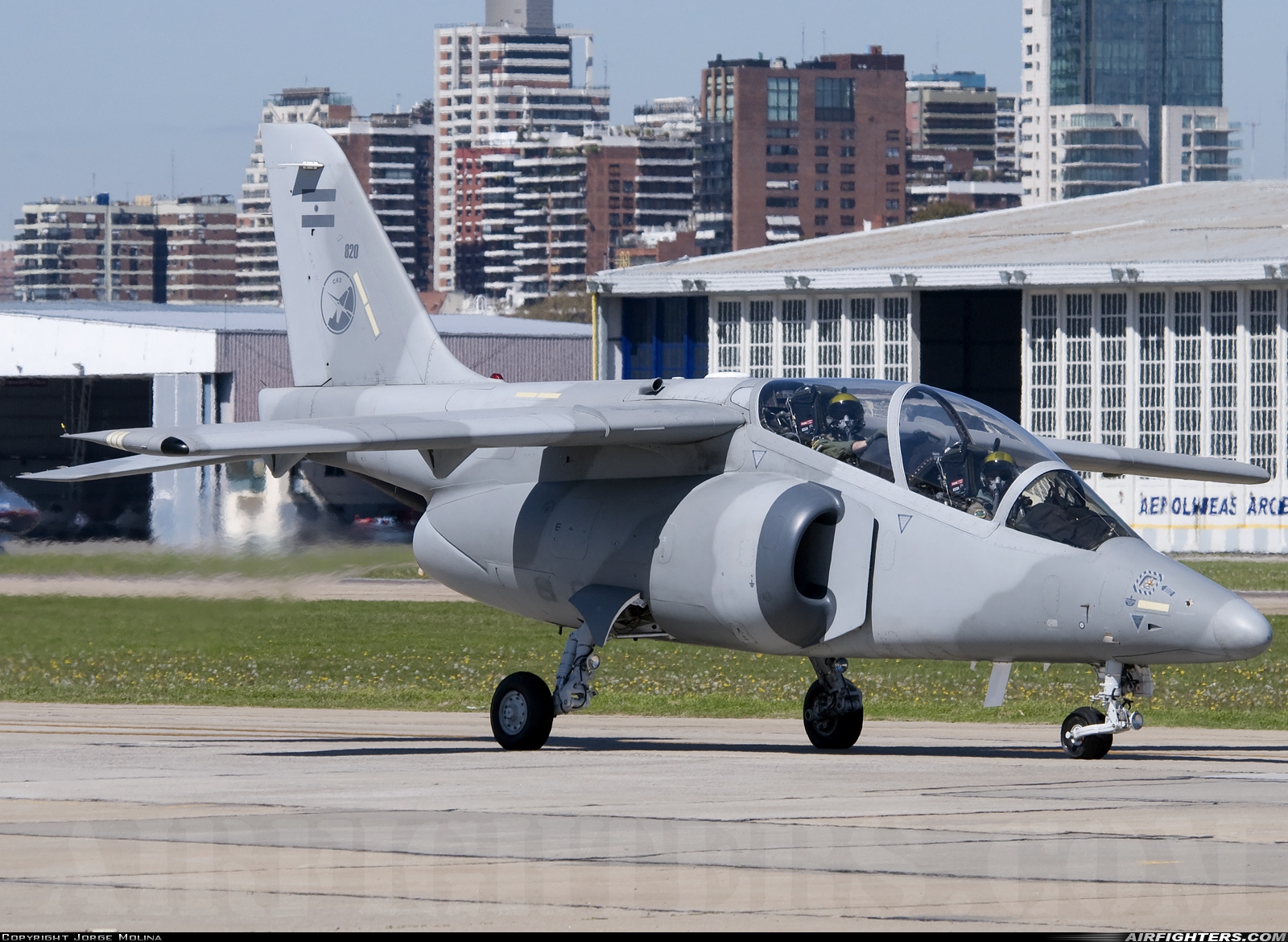 Argentina - Air Force FMA AT-63 Pampa II E-820 at Buenos Aires - Aeroparque Jorge Newbery (AEP / SABE), Argentina
