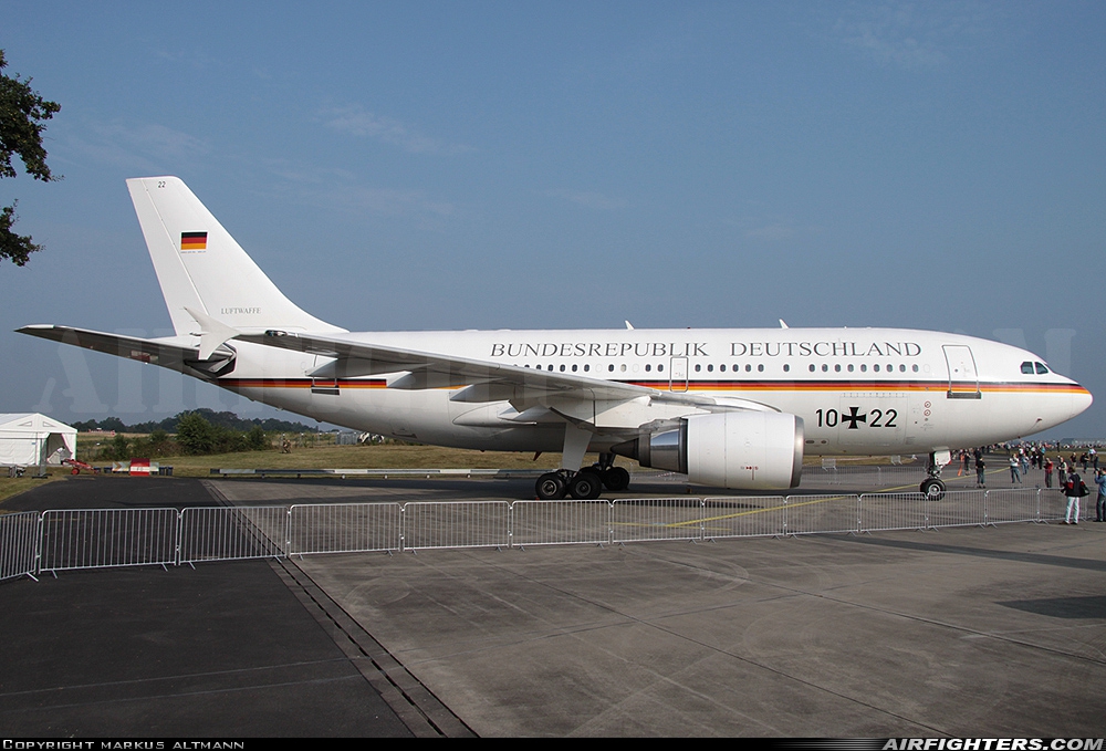 Germany - Air Force Airbus A310-304 10+22 at Cologne / Bonn (- Konrad Adenauer / Wahn) (CGN / EDDK), Germany