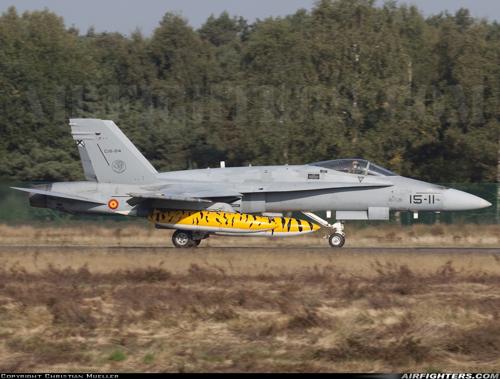 Spain - Air Force McDonnell Douglas C-15 Hornet (EF-18A) C.15-24 at Kleine Brogel (EBBL), Belgium