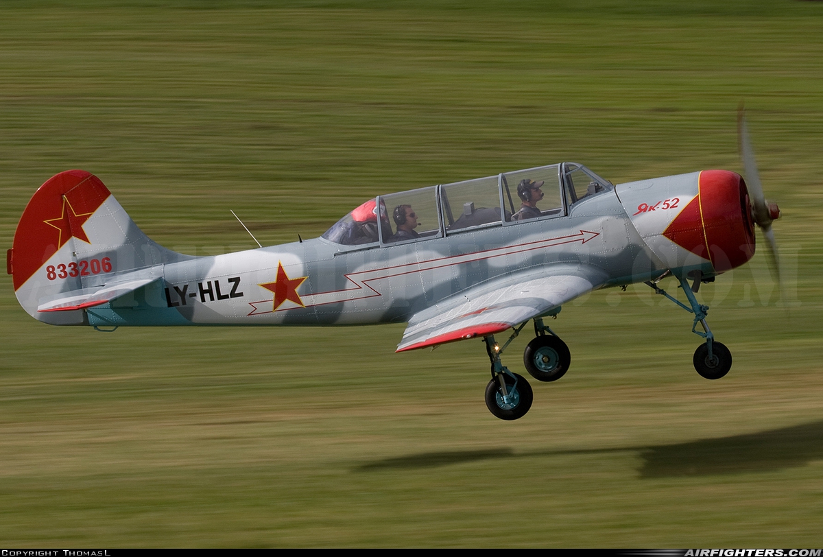 Private Yakovlev Yak-52 LY-HLZ at Off-Airport - Kirchheim unter Teck, Germany