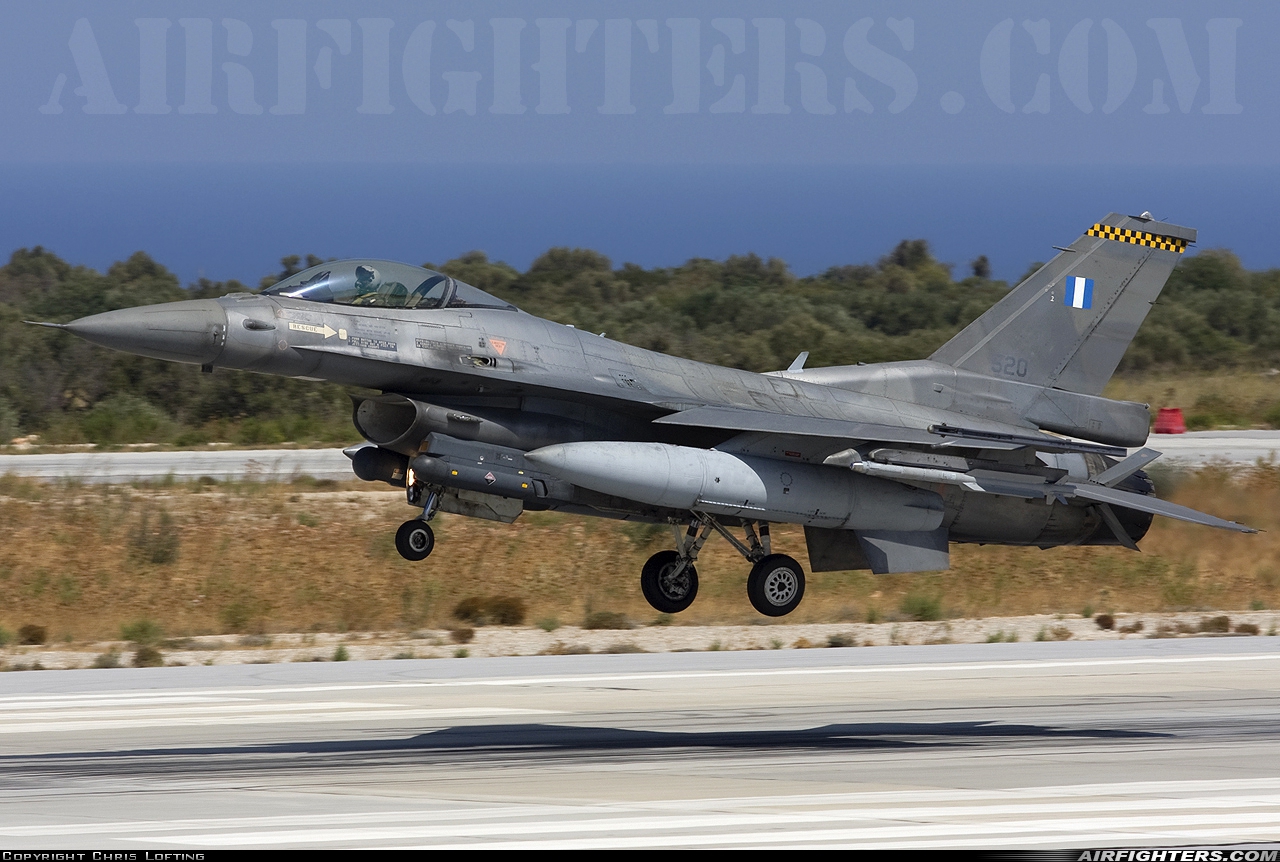 Greece - Air Force General Dynamics F-16C Fighting Falcon 520 at Chania - Souda (CHQ / LGSA), Greece