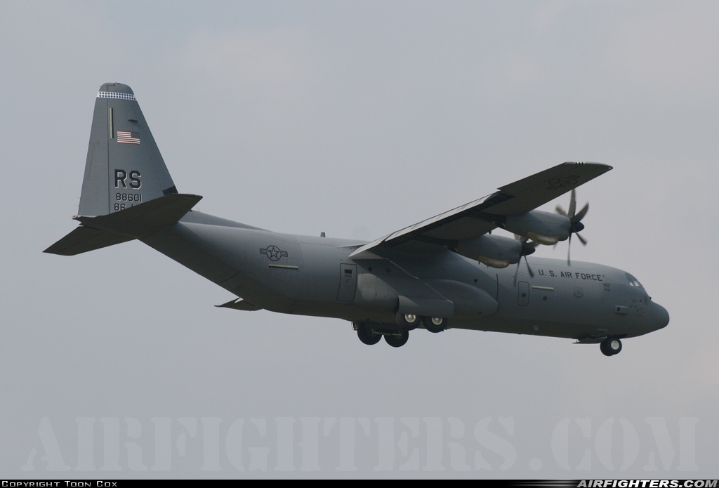 USA - Air Force Lockheed Martin C-130J-30 Hercules (L-382) 08-8601 at Eindhoven (- Welschap) (EIN / EHEH), Netherlands