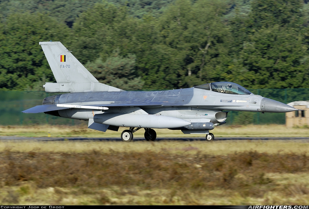 Belgium - Air Force General Dynamics F-16AM Fighting Falcon FA-70 at Kleine Brogel (EBBL), Belgium