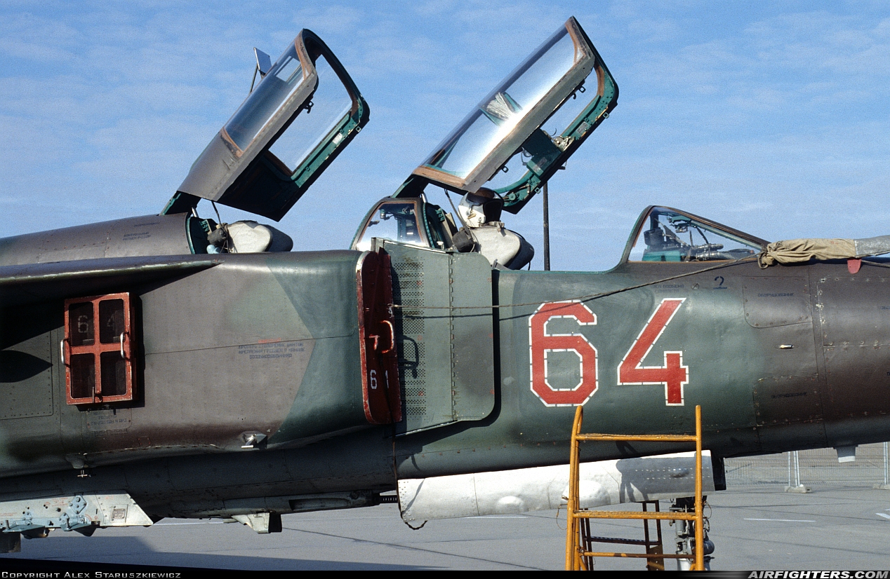 Russia - Air Force Mikoyan-Gurevich MiG-23UB 64 RED at Grossenhain (EDAK), Germany