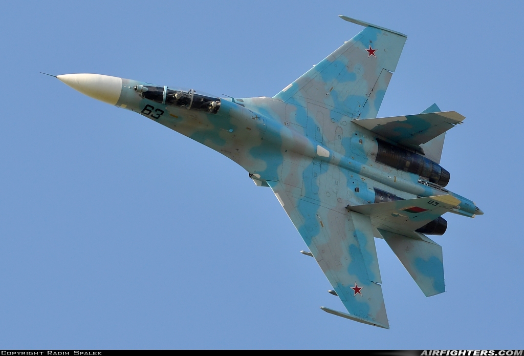 Belarus - Air Force Sukhoi Su-27UBM 63 BLUE at Radom - Sadkow (EPRA), Poland