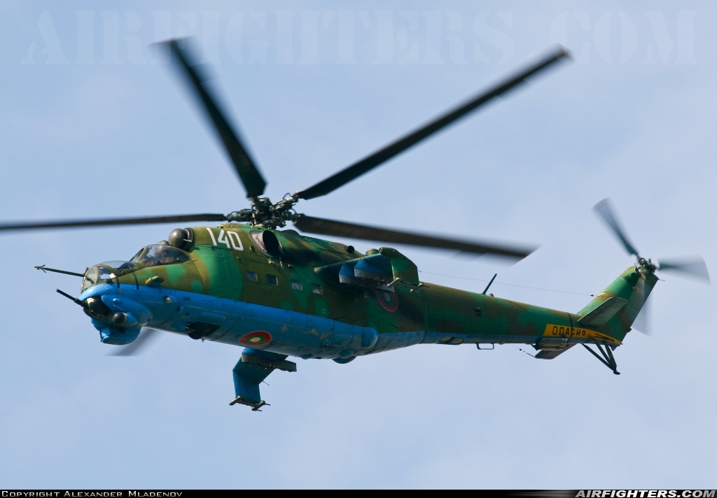 Bulgaria - Air Force Mil Mi-35 (Mi-24V) 140 at In Flight, Bulgaria