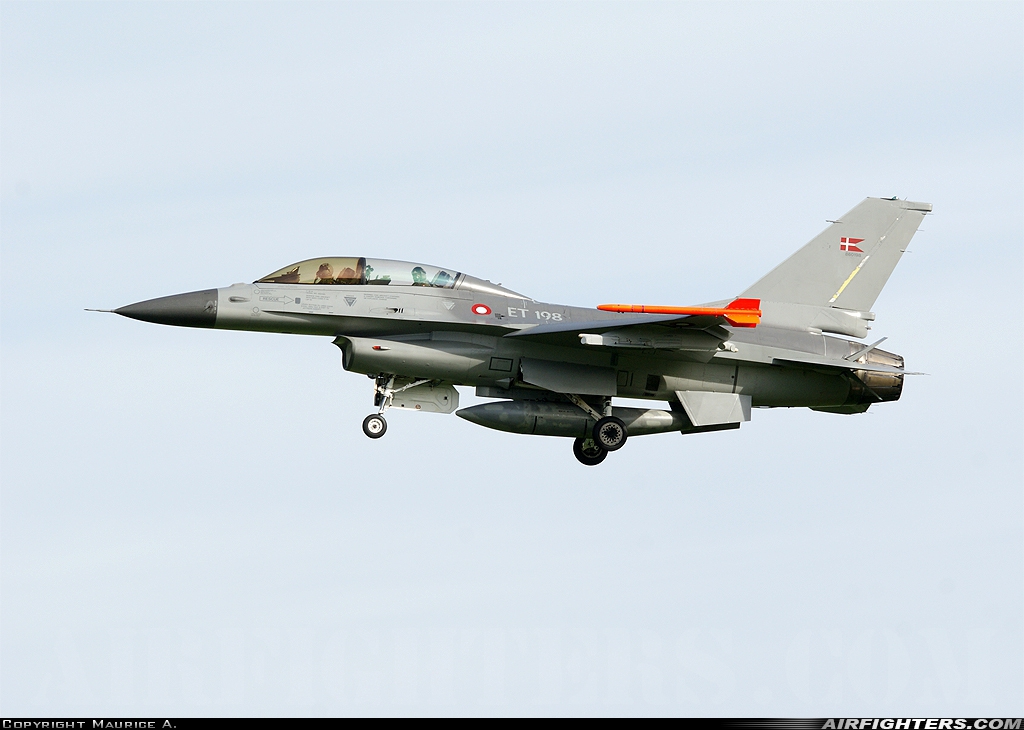 Denmark - Air Force General Dynamics F-16BM Fighting Falcon ET-198 at Skrydstrup (EKSP), Denmark