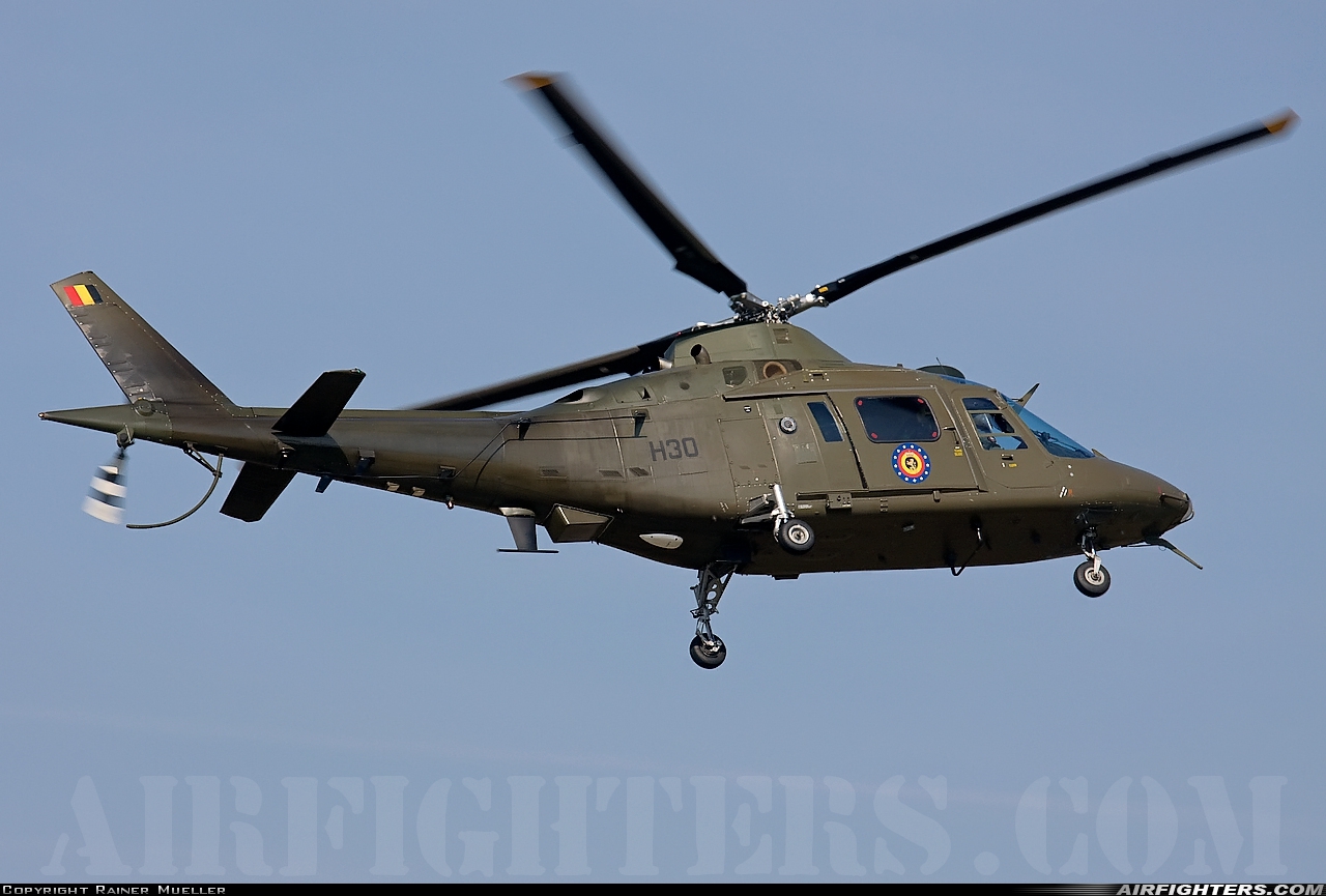 Belgium - Army Agusta A-109HA (A-109BA) H30 at Kleine Brogel (EBBL), Belgium